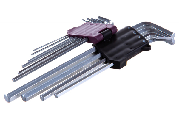 Набор торцевых шестигранных удлиненных дюймовых ключей Thorvik HKIL10S H1/16 -H3/8 , 10 предметов 53099