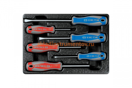Ложемент для набора отверток 9-31106MR, PVC KING TONY 84710320B