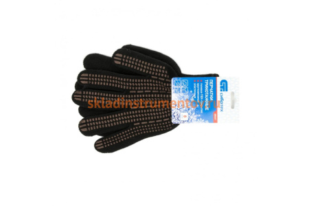 Трикотажные перчатки СИБРТЕХ, акрил, ПВХ гель, Протектор, коричневые, оверлок 68663 Трикотажные перчатки СИБРТЕХ, акрил, ПВХ гель, Протектор, коричневые, оверлок 68663