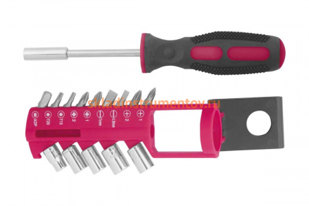 Отвертка с битами и головками 16 шт Контрфорс 126644