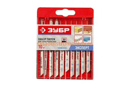 Набор пилок "ЭКСПЕРТ" 10 шт. по дереву/металлу для электролобзиков Зубр 15586-H10