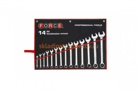 Набор дюймовых комбинированных ключей 14 предметов FORCE 5141SC