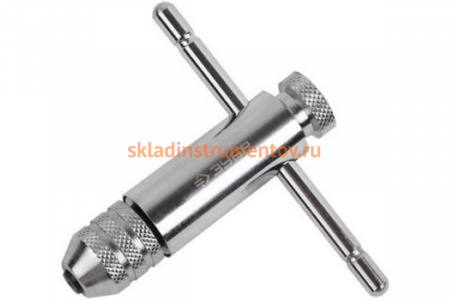 Т-образный метчикодержатель с храповым механизмом М3-М10, 85мм/100мм Зубр 28137-85