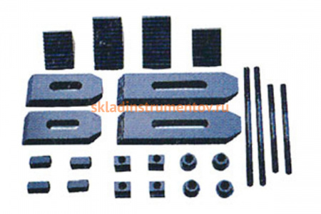 Комплект прихватов для Т-образного паза 12 мм для фрезерного станка Jet 50000059