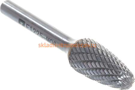 Борфреза твердосплавная гиперболическая со сферическим торцом (12х25 мм; хвостовик 6 мм) ПНЕВМО-ТРЕЙД F1225-M06