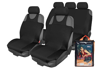 Чехлы-майки (передние/задние, комбинированные, черный цвет, полиэстер) Airline ASC-F3k