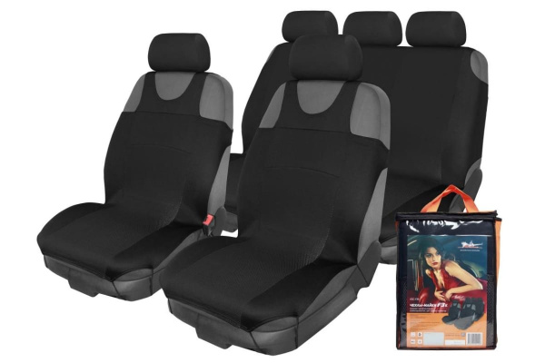 Чехлы-майки (передние/задние, комбинированные, черный цвет, полиэстер) Airline ASC-F3k