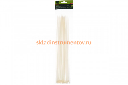 Пластиковые хомуты СИБРТЕХ, 400 * 4,8 мм, белые, 50 шт 45538