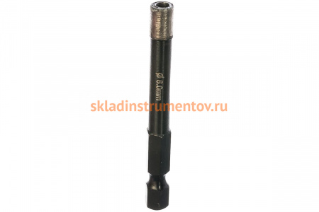 Коронка алмазная по керамограниту, серебряная пайка (6 мм) TRIO-DIAMOND GCB752