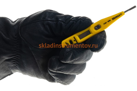 Цифровой тестер напряжения со световым индикатором 12-220В, 125мм STAYER MASTER 45290