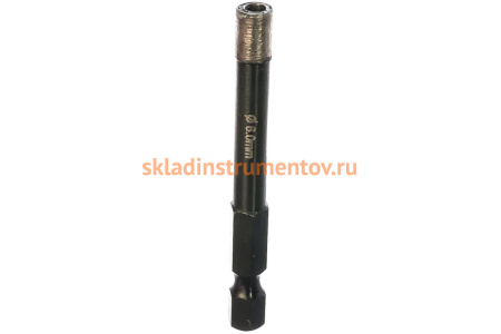 Коронка алмазная по керамограниту, серебряная пайка (6 мм) TRIO-DIAMOND GCB752