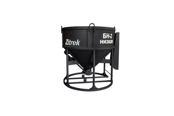 Бадья для бетона низкая лоток БН-2.0 Zitrek 021-1066-1 Бадья для бетона низкая лоток БН-2.0 Zitrek 021-1066-1