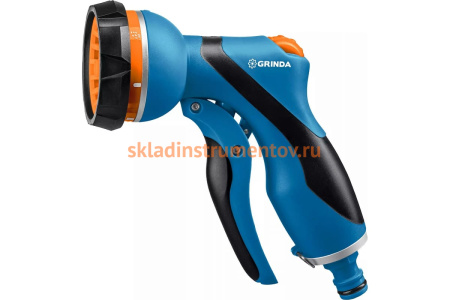 Двухкомпонентный поливочный пистолет с регулятором напора GRINDA PROLine F-7 7 режимов 429120