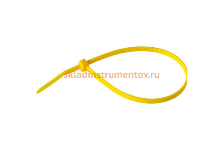 Нейлоновый хомут Зубр МАСТЕР желтый, 2,5 мм x 150 мм, 100 шт 309050-25-150