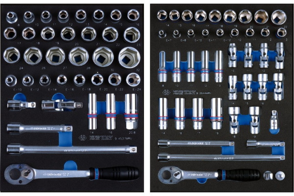 Набор инструментов в серой тележке KING TONY 286 предметов 934-010AMG