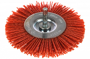 Щетка дисковая (100 мм; нейлоновая проволока с абразивным покрытием) для дрели ЗУБР 35161-100_z02