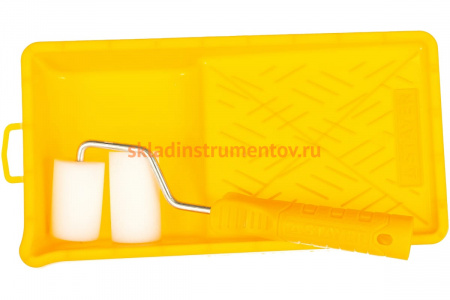 Валик STAYER ПОРОЛОН МИНИ в наборе с ванночкой, 50+70мм 0544-05-07