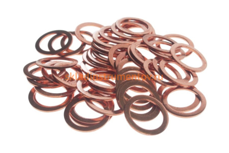 Набор медных шайб JTC размер: толщина 1.2, внутр. д. 16.4, наружн. д. 21.8 50 шт. 2016