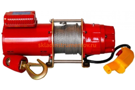 Лебедка электрическая (тяговое усилие 200 кг, длина 29 м, U=220 В) EURO-LIFT KDJ-200E 00001493