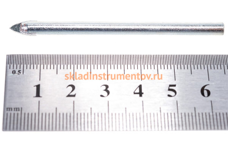 Сверло по стеклу (5 мм) ПРАКТИКА 038-456