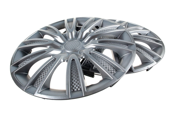 Колесные колпаки Airline 14" Торнадо, серебристый, карбон, 2 шт. AWCC-14-06