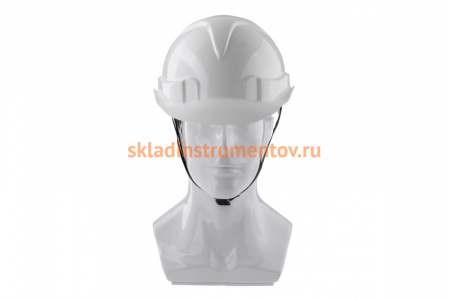 Защитная каска с храповым механизмом СИБРТЕХ ЕВРОПЛАСТ белая 89109