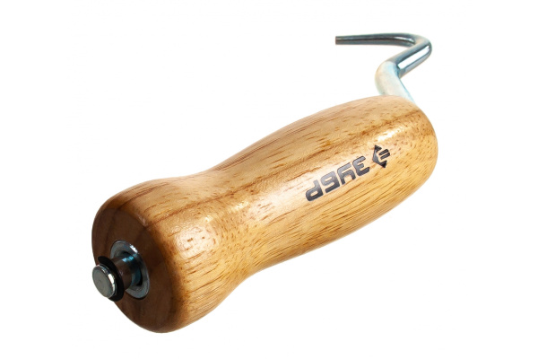 Скручиватель проволоки Зубр МАСТЕР крюк из нержавеющей стали, буковая рукоятка 23807