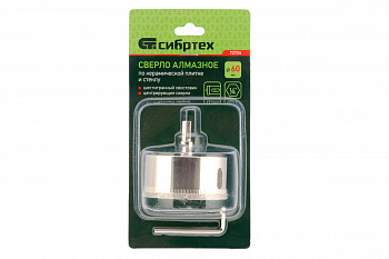 Сверло по керамической плитке и стеклу 60х55 мм СИБРТЕХ 72724