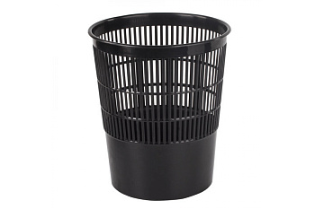 Корзина для бумаг BRAUBERG сетчатая, 14 литров, черная 237003