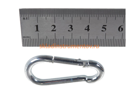 Карабин оцинкованный DIN 5299С 50 шт. (5 мм; ТФ5) Зубр 4-304545-05