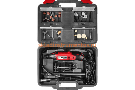 Электрический гравер ЗУБР 41 предмет, кейс ЗГ-160 КН41