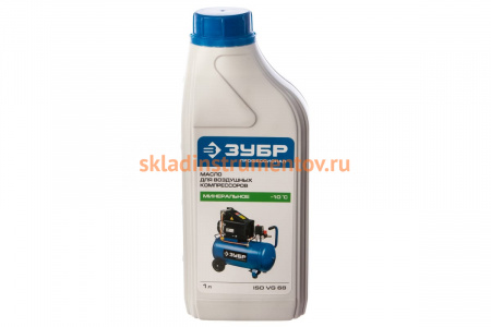 Масло компрессорное "ПНЕВМО-СТАНДАРТ" минеральное 1 л Зубр ЗМК-ПС