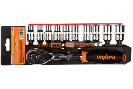 Набор торцевых головок и аксессуаров Ombra 1/2DR 12 предметов 55580 911212