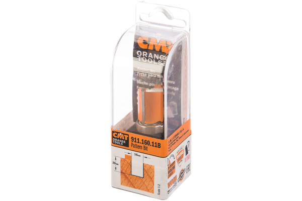 Фреза обгонная (16x20х57 мм; хвостовик 8 мм) CMT 911.160.11B