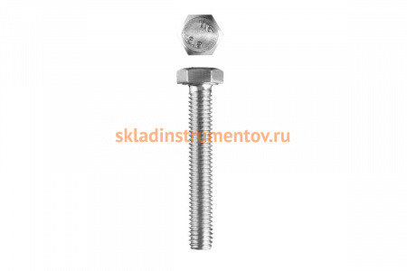 Болт ЗУБР ГОСТ 7798-70, M10 x 50 мм, 3 шт, кл. пр. 5.8, оцинкованный 303086-10-050