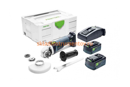 Аккумуляторная углошлифовальная машина FESTOOL AGC 18-125 Li5.2 EB-Plus 575344