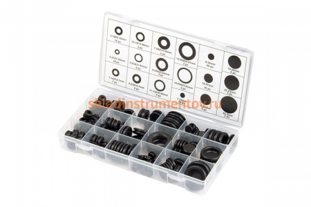 Набор сальников СИБРТЕХ D 6,35 - 25,4 мм 125 предметов 47599