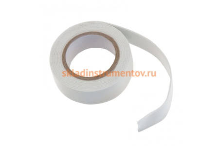 Клейкая лента на вспененной основе MATRIX двусторонняя, белая, 19ммх1,5м 89079