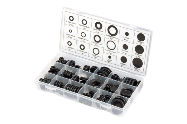 Набор сальников СИБРТЕХ D 6,35 - 25,4 мм 125 предметов 47599