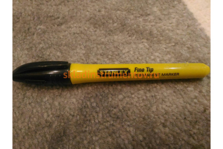 Набор маркеров с заостренным наконечником, черный 2 шт Stanley 0-47-316