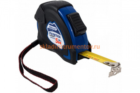 Рулетка Комфорт (5м x 19мм) обрезиненный корпус КОБАЛЬТ 646-782