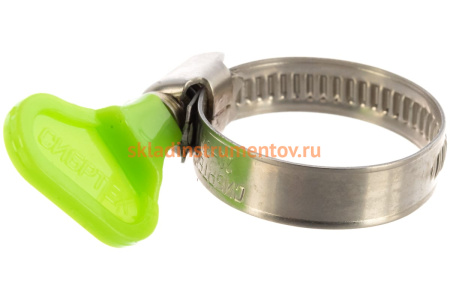 Металлические хомуты СИБРТЕХ, элемент крепления с формой ключа, 20-32мм, 2 шт 47651