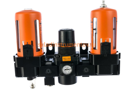 Блок подготовки воздуха: влагоотделитель, регулятор, лубрикатор (3000 л/мин; 10 бар; 1/2") WIEDERKRAFT WDK-70240