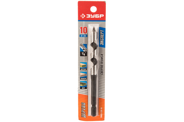 Сверло спираль Левиса (10х120 мм) по дереву ЗУБР 29483-120-10