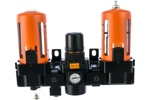 Блок подготовки воздуха: влагоотделитель, регулятор, лубрикатор (3000 л/мин; 10 бар; 1/2") WIEDERKRAFT WDK-70240