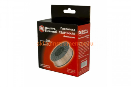 Проволока сварочная омедненная (0.8 мм; 1 кг) QUATTRO ELEMENTI 790-397