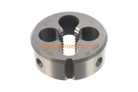 Плашка HSS М 12 шаг 1,75 мм. D38 мм Bucovice Tools 240120