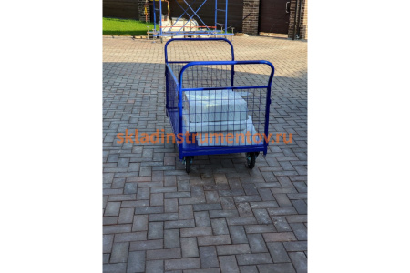 Тележка RUSKLAD платформенная с сетчатыми бортами  ТС 5 (700x1200) d160мм Тележка RUSKLAD платформенная с сетчатыми бортами  ТС 5 (700x1200) d160мм