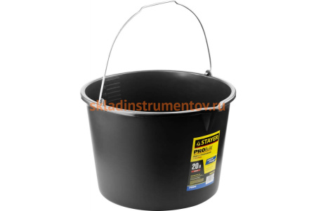 Строительное пластмассовое ведро с носиком, с носиком, 20л Stayer "PROFI" 06083-20