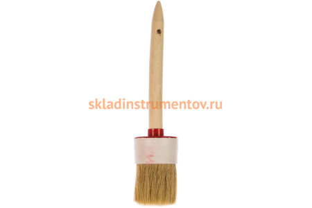 Круглая кисть SANTOOL №18 60 мм с деревянной ручкой 010115-018